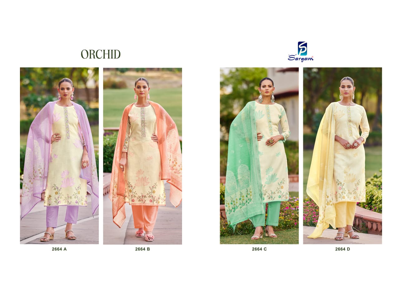 Orchid by Sargam Lilen Printed Designer Salwar Suit Wholesale Market In Surat